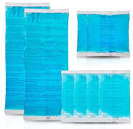 Meisterhome® Kalt Warm Kompressen Set - für Kälte und Hitze – Verschiedene Größen - Mehrfachkompressen - Wiederverwendbar - Hot Cold pack - für Kühlschrank und Mikrowelle (8er Set)
