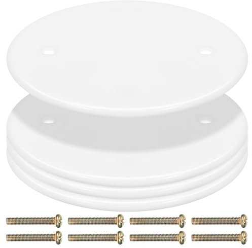 UKCOCO 4piezas Cubierta Redonda Para Techo Placas De Cierre Eléctrico Tapas De Pared Para Cubrir Aberturas Techos Diseño Versátil y Duradero