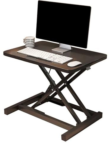 TBATM Stehpult Konverter, Höhenverstellbarer Stehpult Riser Aufsatz Schreibtisch, Ergonomisches Design Hubtisch, Robuste Arbeitsplatz für PC-Computerbildschirm,Schwarz