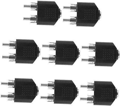 SWOOMEY Adaptador Divisor de Audio 3,5 Mm Hembra a 2 Conectores Macho para Equipos Profesionales, Conector Metálico Resistente, Cable Corto Negro, Adecuado para Mezcladores y Subwoofers