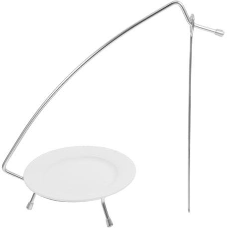 BESTonZON 1 Ensemble De Support À Brochettes Pour Barbecue En Acier Inoxydable - Support À Brochettes Pour Barbecue Avec Bâtonnets De Viande Et De Légumes Support À Brochettes Suspendu