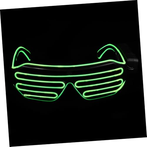 Ipetboom Occhiali LED Wireless da Festa Luci Verdi, Materiali Pvc e Componenti Elettronici, senza Radiazioni Uv, per Halloween e Discoteche,