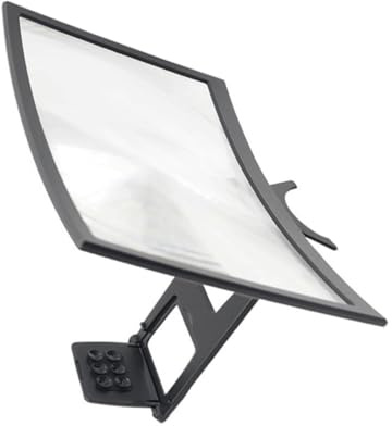 AUTSUPPL Amplificateur D'écran Incurvé Agrandisseur HD Pliable 12 Pouces en ABS et Acrylique Support Magnétique pour Téléphone Mobile pour Usage Familial
