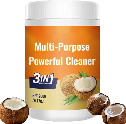 Detergente multiuso potente per cucina, detergente per stufe, resistente, pasta multiuso per pulizia e lucidatura all'olio di cocco, sgrassante per forno, rimuove le macchie su microonde, forno e