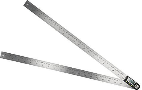 Itonash Rigno Digital Angle Finder, Goniometro in Acciaio Inossidabile con Blocco dei Dati e Display Rotante, per Automobili Ingegneristica per la Lavorazione del Legno (0-500mm)