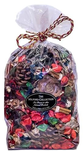 Christmas Scent Pot Pourri – Festive Cinnamon, Orange & Clove Fragrance | Natural Pinecones, Dried Petals, Berries & Cinnamon Sticks | Seasonal Home Décor & Wreath Filler | Mix May Vary 250g