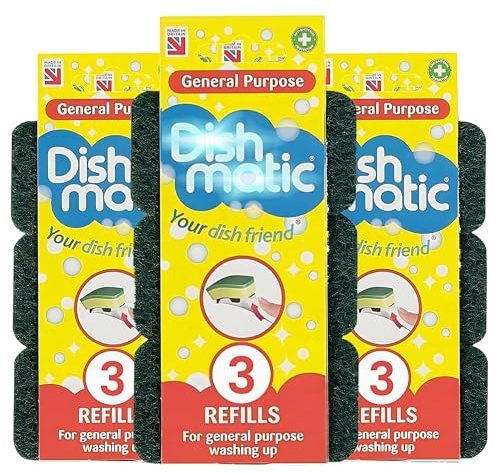 Dish Meticc Sponge & Holder (3 Pack (9 Sponge))