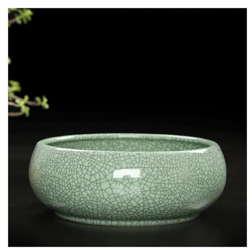 LILIUPEILONG Large Ice Crack Pattern Ceramic Glazed Plant Pots Succulent Planter Bowl Vintage Flower Cactus Bonsai Pots(3)