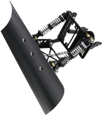 VVHKMSIL Strumento cingolato per pala da neve regolabile in alluminio per spazzaneve 1/18 compatibile con RC Crawler Car Bronco(Black)