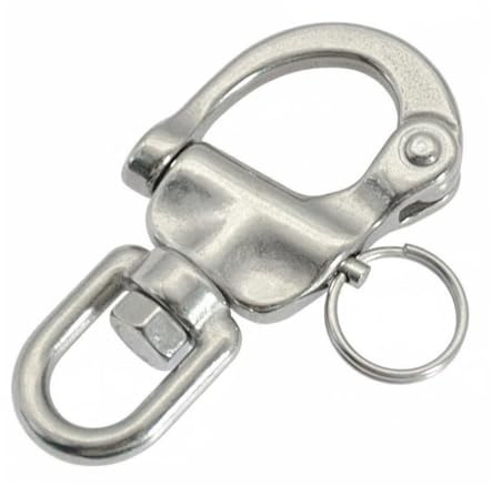 Pitycbo Mosquetón de Resorte para Náutica con Acero Inoxidable 316 Gancho Grillete Grados y Pasador de para Desenganche Ágil Adecuado para Buceo Líneas de, Tipo De Anillo