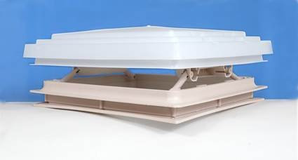 MPK, oblò da tetto per camper e roulotte, 360 x 320 mm, con zanzariera, beige