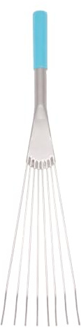 Red Gorilla Big Tidee Rake 50cm Lightweight Short Steel Hand Rake Plastic Grip for Stable Chores Mucking Out Bedding or Garden Use (Sky Blue)