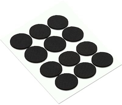 Trimming Shop Foam Furniture Pads 45mm Round, Black, 2 Pack | Self Adhesive Floor Protectors for Chair & Table Legs, Non Slip Furniture Feet Pads for Wood, Laminate & Tile Floors