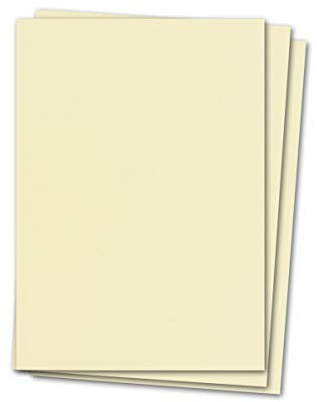 50 Blatt Tonkarton DIN A4 - Elfenbein - 240 g/m² dicker Bastelkarton - 21,0 x 29,7 cm Pappe zum basteln für Fotoalbum Menükarte Bedruckbar DIY kreativ sein