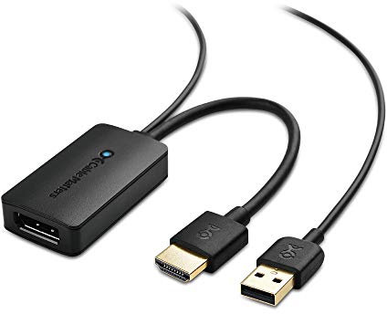 Cable Matters HDMI to DisplayPort Adapter (HDMI to DP Adapter) with 4K Video Resolution Support