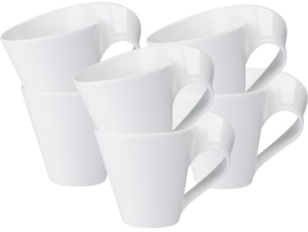 Villeroy & Boch NewWave Caffè 6er Set Becher mit Henkel 180ml weiß Porzellan