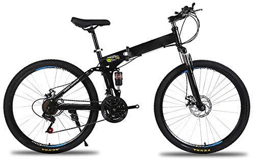 STRTG Faltbares Fahrrad, faltbares Sport- / Mountainbike/ultraleichte tragbare MTB Klappfahrrad,Quick-Fold-System, Zum 24 * 26 Zoll 21 * 24 * 26 Geschwindigkeit Freien Männer und Frauen