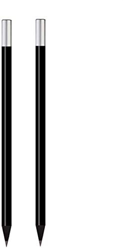noTrash2003 Magnetbleistift Set, magnetisch anziehender Bleistift mit Metallkappe, edles Design ideal als Kühlschrankmagnete, Zubehör für magnetische Notizblöcke (2er)