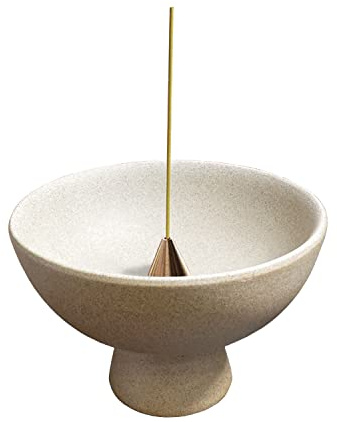 Ceramic Incense Holder for Sticks - Incense Burner Holder Zen Decor - Decorative Bowl for Table Décor Design - 5.3 W X 3.9 H