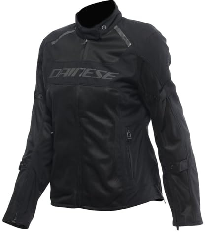 Dainese - Air Frame 3 Tex Jacket Wmn, Sommer-Motorradjacke mit herausnehmbarem, winddichtem Innenfutter, Frau, Schwarz/Schwarz/Schwarz, 54