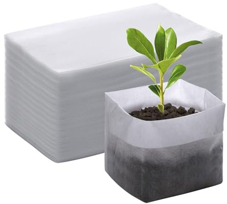 Maxtonser Borse per piantine di germinazione in tessuto non tessuto per interni, Borse per la coltivazione di piante da vivaio, Borsa per piantagione di fiori, Forniture per il giardinaggio,
