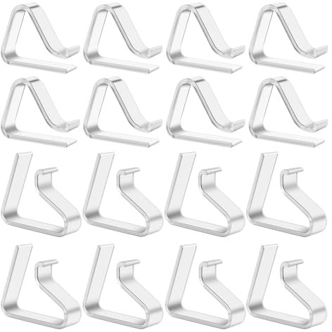 LOBVABA 16 Stück Tischdeckenklammer, Tischdeckenklammern Transparent Tischdecken Tischabdeckungsklemmen Tischdeckenhalter Halterung Clip Tischtuchklammern Tischtuch Clips für Außentische Camping