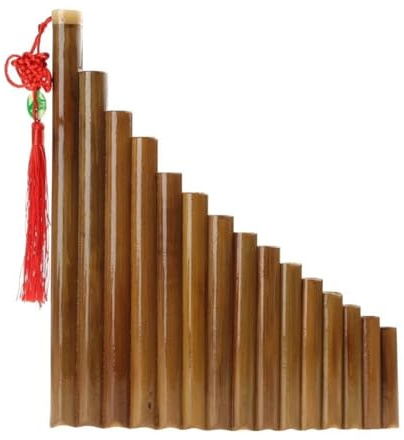 Panflöte aus Bambus 15 natürliche Bambusrohre Panflöte Windinstrument Hausschuhe Holzblasinstrument