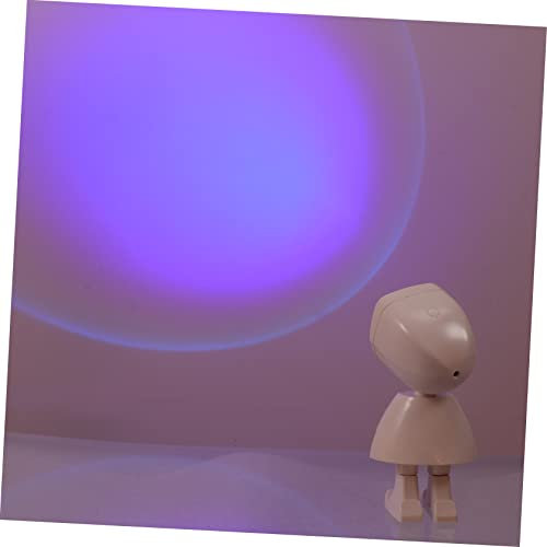 KITANDOVE Atmosphere Light Mini Robot Shape Sunset Lamp Led Home Decor Lamp for Bedroom Sunset Decorative