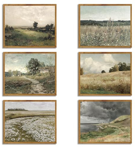 Classical Landscape Oil Painting Canvas Prints, Nature Farmhouse Wall Art, Vintage Wall Art Prints, Famous Artist Decor Posters, Master Painter Room Wall Decor (Landscape Art, 8x10 UNFRAMED)