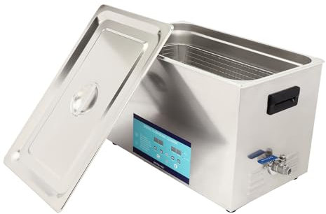 Digital Stainless Steel Ultrasonic Cleaner with Timer and Degas Mode, Professional Ultrasonic Cleaning Machine for Jewelry, Glasses and More (30L)