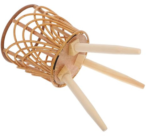 ibasenice Macetas y Cestas Soporte para Maceta De Madera Cesta Tejida para Flores para Bonsái De Suelo Jardín Interior Contenedor para Planta Base para Sala De Estar y Balcón