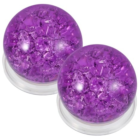 EXQUIMEUBLE 2ensembles Boule De Cristal Verre Craquelé avec Support De Sphères Décoratives pour Aquariums Et Plateaux à Thé Effet Texturé Unique Facile à Installer Accessoire De