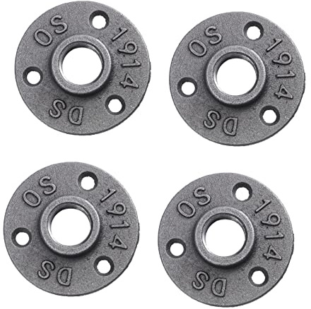 SOIMISS 4piezas Bridas De Hierro Fundido De Tres Orificios Para Fijación Industrial Base De Soporte De Accesorios Para Tuberías