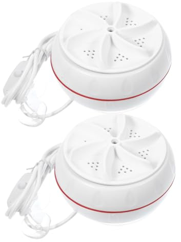 WHAMVOX 2 pezzi Mini Lavatrice Portatile USB Ricaricabile con Centrifuga Turbo Silenziosa e Compatta per Viaggio Biancheria Intima e Uso Domestico