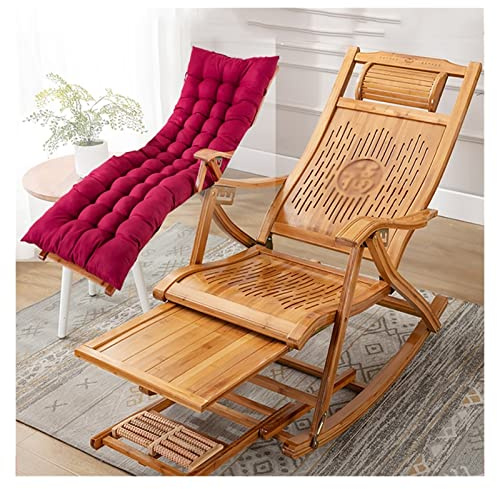 Reclining Rocking Chair - Foldable Portable Sun Lounger for Outdoor Patio Comfort and Elderly Support