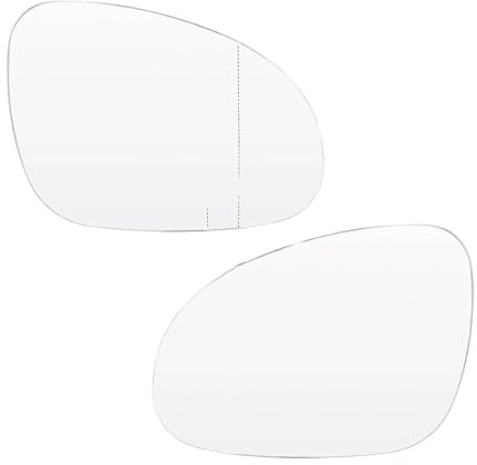 Für VW Für Golf 5 MK5 Für Jetta Für Passat B6 2006-2009 Beheiztes Außenspiegelglas Links Rechts Außen Klar Mit Platte Außenspiegel Glas(Pair)