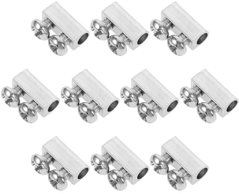 SHINEOFI Abrazadera para Cable de Acero de 3 MM Clip Sujetacables de 30 Piezas para Lámparas Colgantes Accesorio de Herrajes de Iluminación para Hogar y Oficina