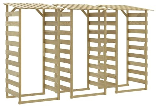 Gecheer Pergola in legno di pino, struttura con tetto 3 pezzi 100x90x200 cm, per giardino patio esterno decorazione vialetto rampicanti