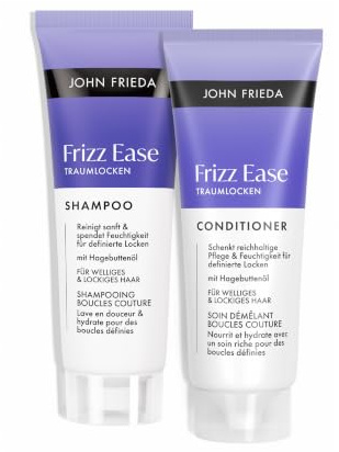 John Frieda Frizz Ease Traumlocken Set Shampoo/Conditioner - Inhalt: 1x 75ml Shampoo, 1x 75ml Conditioner - Für lockiges, welliges Haar
