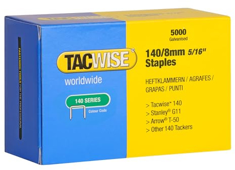 Tacwise 0341 Typ 140/8mm Professionelle Verzinkte Heftklammern, 5000 Stück