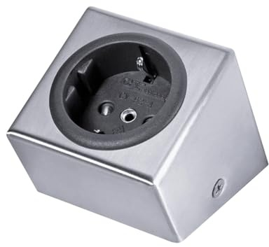 Schuko Enchufe Element de acero inoxidable/Thebo Luz/fregadero armario enchufe/enchufe/enchufe/Schuko conector