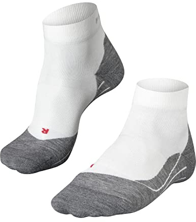 FALKE Men's RU4 Endurance Short M Sso Cotton Anti-Blister Running Socks 1 Pair, White-Mix 2020, 9.5-10.5
