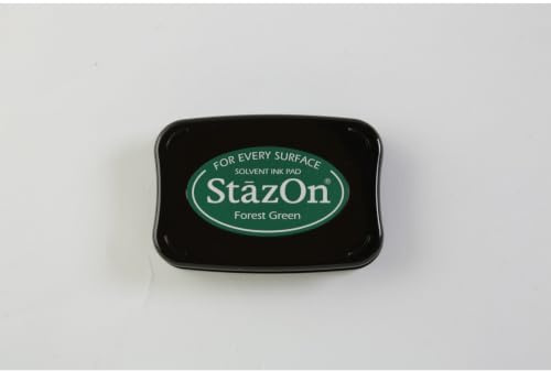 Tsukineko Stazon Stempelkissen, Wald Grün, Synthetic Material, 9.5 x 6.6 x 1.7 cm