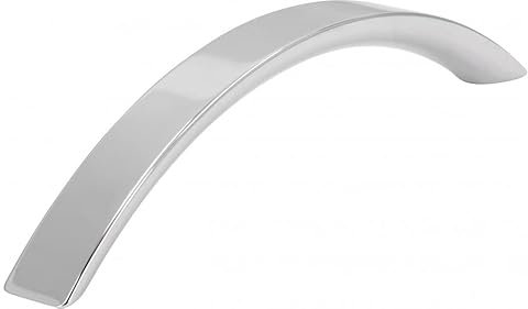 SIRO Möbelgriff Greven, Schlicht, Druckguss chrom glänzend, 146 mm x 30 mm x 15 mm, LA 128 mm, 1029-147ZN1