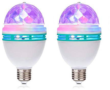 TrendBox E27 3W LED lampada auto rotante partito sfera di cristallo di colore pieno Mini Ac 85-260V di risparmio di energia della discoteca del DJ 2 pezzi