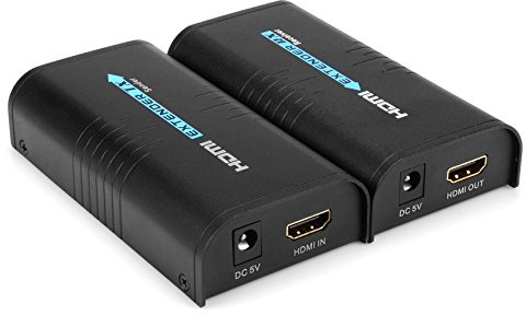 Mirabox HD Ethernet Network Extender Receiver 400ft 160M Over TCP/IP 1080P Via Rj45 Cat5 Cat5e Cat6 Lan Cable Supports Sky HD Box Laptop PC DVD PS4
