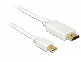 DeLock 83992 0.5m Mini DisplayPort HDMI Negro - Adaptador de cable de vídeo (0,5 m, Mini DisplayPort, HDMI, Macho, Masculino, Oro)