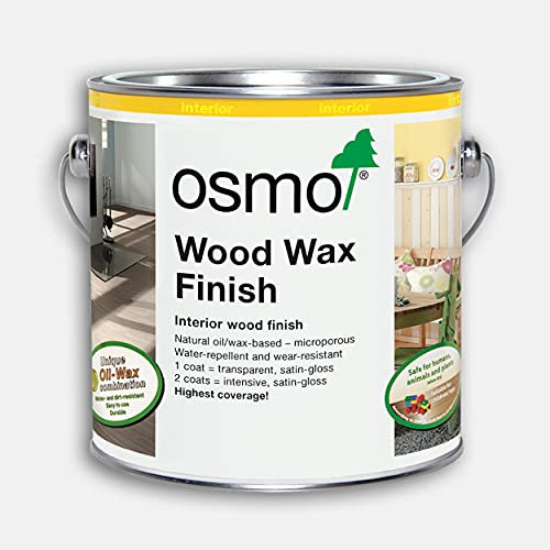 Osmo Wood Wax Finish 3137, Tester Size - Cherry Satin Finish, 125ml - Durable Furniture Wax for Wooden Furniture, Water-Resistant Floor Wax, Wood Treatments - Ideal for Oak, Pine & More