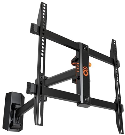 Echogear Support Mural TV Inclinable Et Orientable pour Téléviseur Jusqu’a 58 Pouces – Installation Hyper Facile sur 1 Montant – Ajustement Post-Installation – Cache Câble Intégré - EGMF