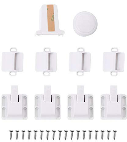 HEALLILY 1 Satz Sicherheitsmagnetschloss Kindersichere Schrankschlösser Schlösser Für Kinderschränke Kinderschrankschlösser Klebeschrank Türriegel Weiß Baby Einfach Magnet